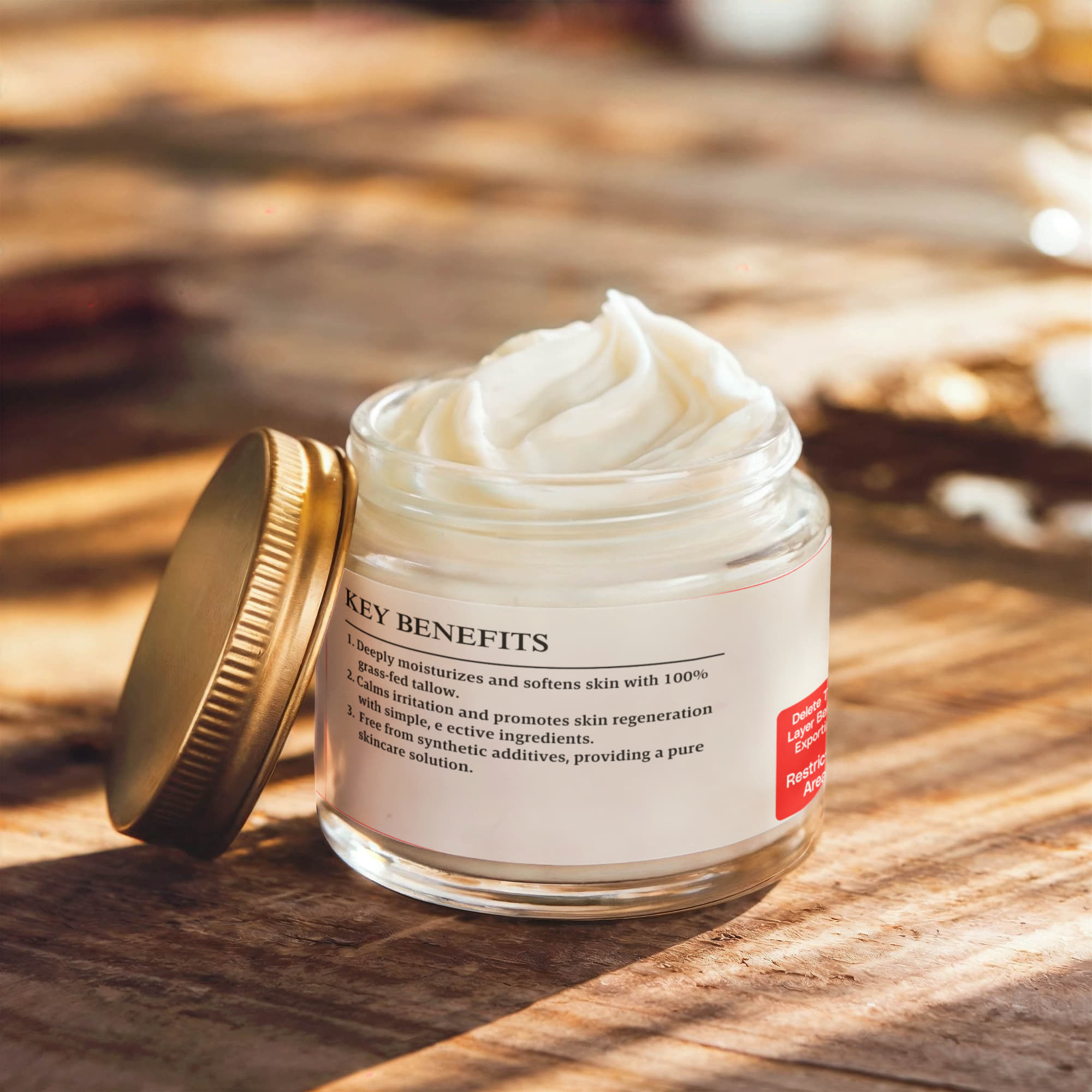 Whipped Grass-Fed Tallow Balm with Vanilla Bean