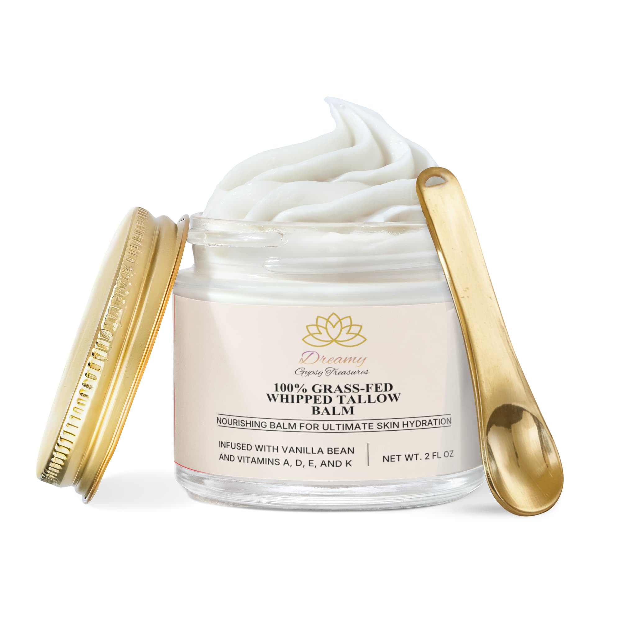 Whipped Grass-Fed Tallow Balm with Vanilla Bean