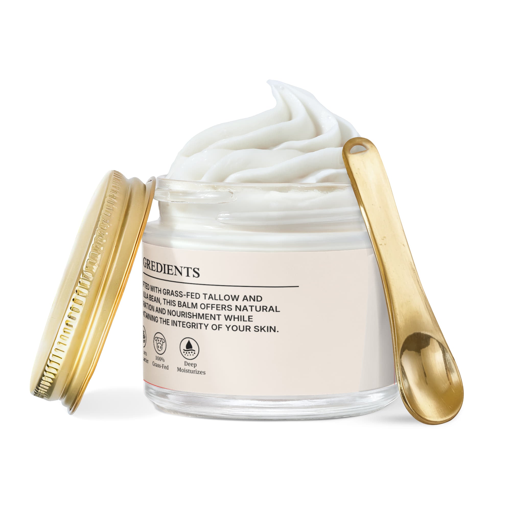 Whipped Grass-Fed Tallow Balm with Vanilla Bean